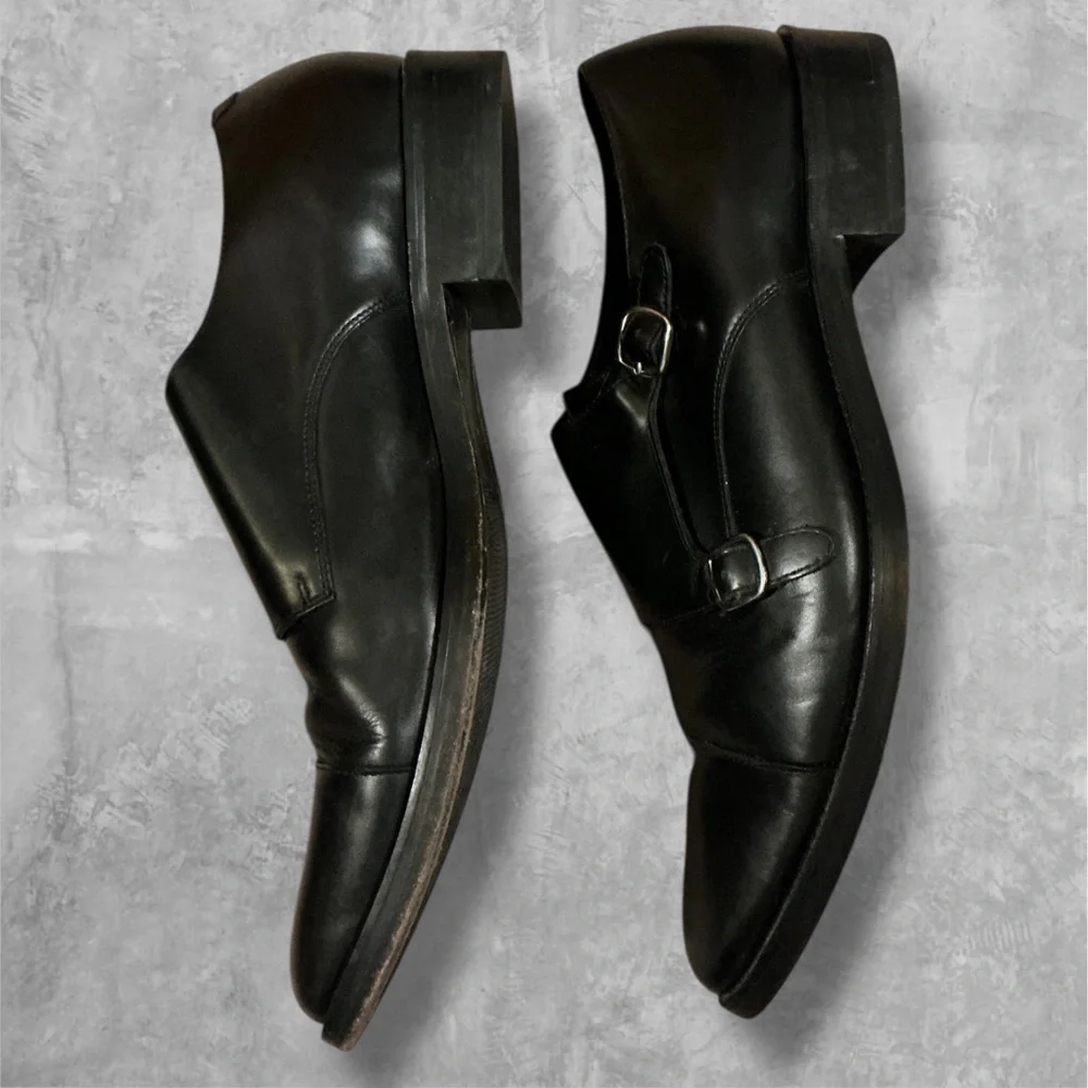🌸Cole Haan Black Monk Strap Loafers